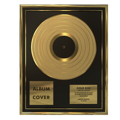 Gold gramma disc limited edition 3d render