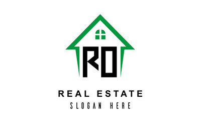 RO real estate logo vector