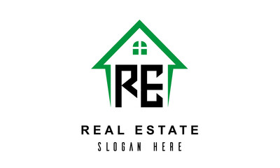 RE real estate logo vector