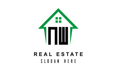 NW real estate logo vector