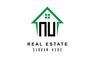 NU real estate logo vector