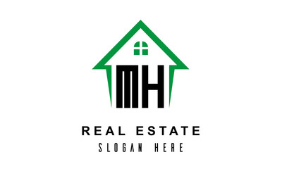 MH real estate logo vector