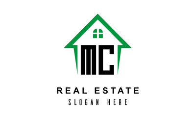 MC real estate logo vector