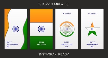 Instagram Story Template for 15 August Independence Day 