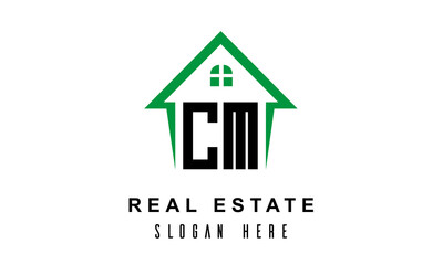CM real estate logo vector