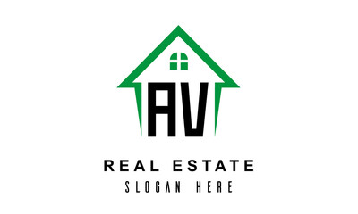 Fototapeta premium AV real estate logo vector