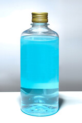 Blue Alcohol for medical on white background