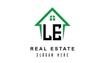 LE real estate logo vector