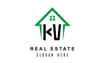 KV real estate logo vector