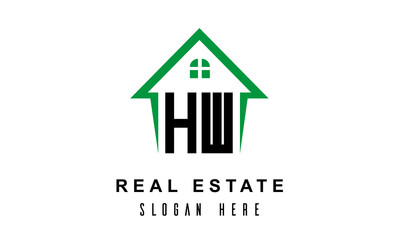 HW real estate logo vector