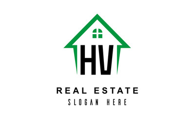 HV real estate logo vector