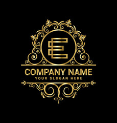 e Letter Logo,luxury monogram logo,Royalty,Jewelry