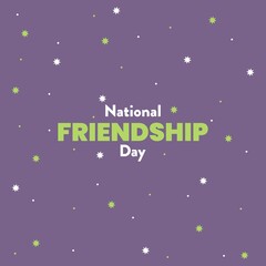 Obraz na płótnie Canvas National Friendship Day typography vector design.  
