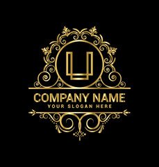 u Letter Logo,luxury monogram logo,Royalty,Jewelry