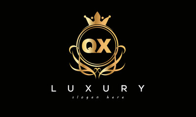 QX royal premium luxury logo with crown	