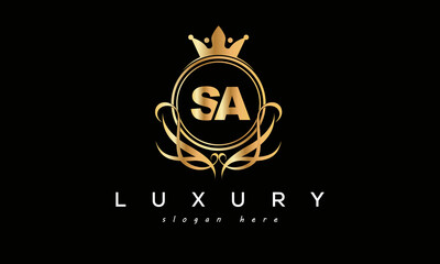 SA royal premium luxury logo with crown	