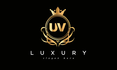 UV royal premium luxury logo with crown	