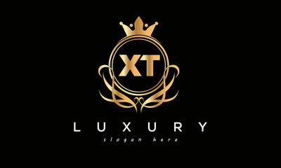 XT royal premium luxury logo with crown	