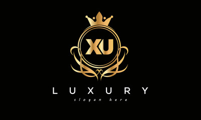 XU royal premium luxury logo with crown	