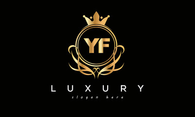 YF royal premium luxury logo with crown	