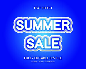 Summer sale text effect fully editable vector