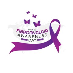 Fibromyalgia Awareness Day. Suitable for greeting card, poster and banner.