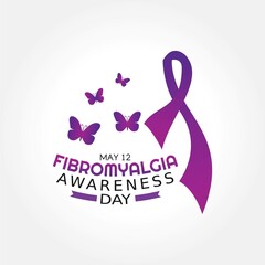 Fibromyalgia Awareness Day. Suitable for greeting card, poster and banner.