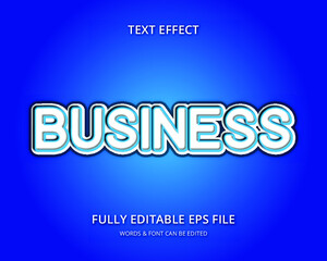Business text effect fully editable vector