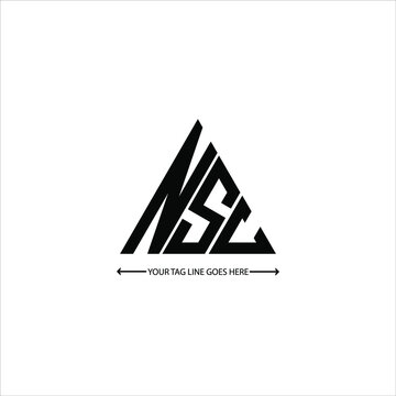 NSC letter logo creative design. NSC unique design