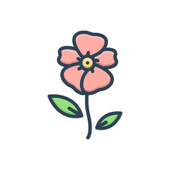 Color illustration icon for balsam