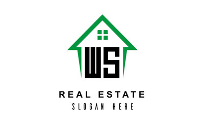 WS real estate logo vector