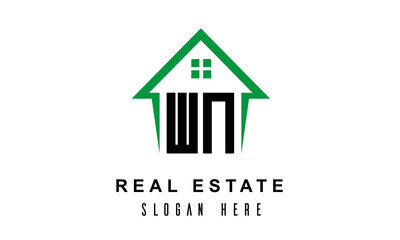 WN real estate logo vector