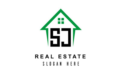 SJ real estate logo vector