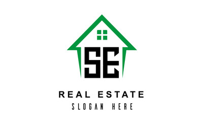 SE real estate logo vector