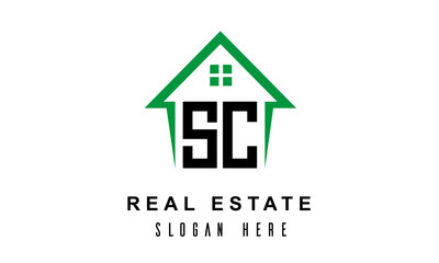 SC real estate logo vector
