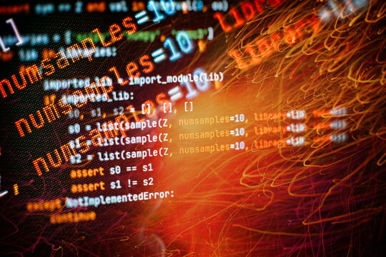 Server logs analysis. Closeup developing programming and coding technologies. Developer working on web sites codes in office.