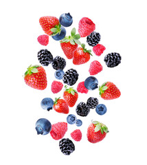 Fototapeta na wymiar berries on white background