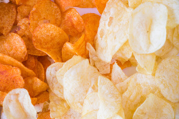 Fried popcorn and chips