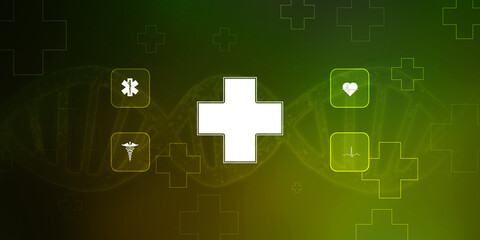 Obraz premium 2D illustration medical structure background