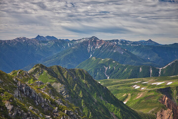 mt.tateyama trekking in summer,  夏の立山トレッキング風景