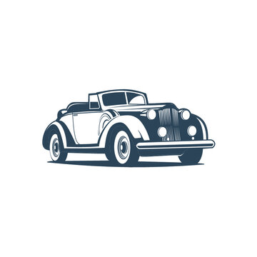 classic car silhouette vector