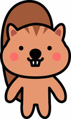 立っているリスキャラクター