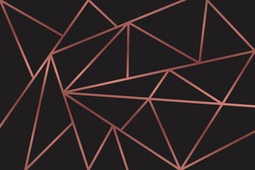 Black Rose Gold Mosaic Background 