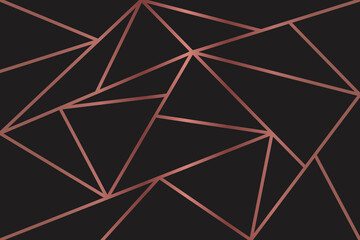 Black Rose Gold Mosaic Background 