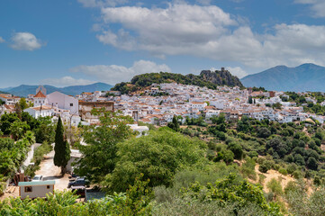 Fototapeta na wymiar Panoramic view of Gaucin, Andalusian town.