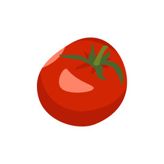 Whole tomato icon. Red vegetable, harvest for making tomato paste or salad. Food product for healthy eating