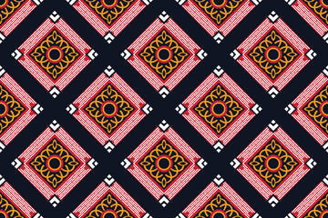 Geometric ethnic oriental ikat pattern traditional Design for background,fabric,wrapping,clothing,wallpaper,Batik,carpet,embroidery style.