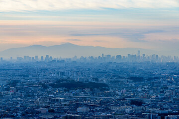 展望台から望む大阪平野