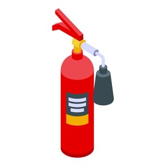Naklejka premium Fire extinguishers icon isometric vector. Safety equipment. Emergency prevention