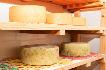 Cheese storage during maturation in artisanal cheese production, private cheese production